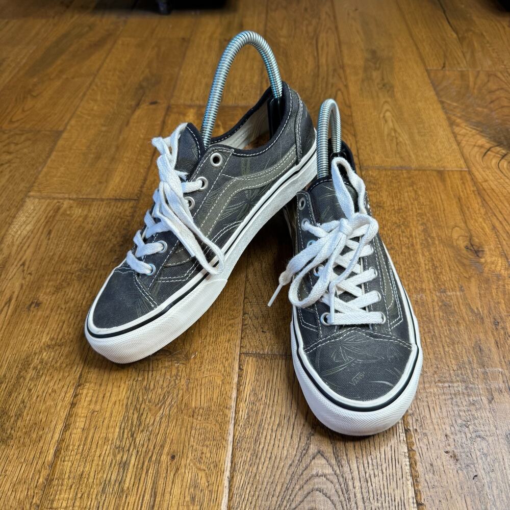 Vans Eco Theory Ultra Cush Womens 7.5 Mens 6 Canvas Black Green Palm Hemp Skate - Picture 5 of 6
